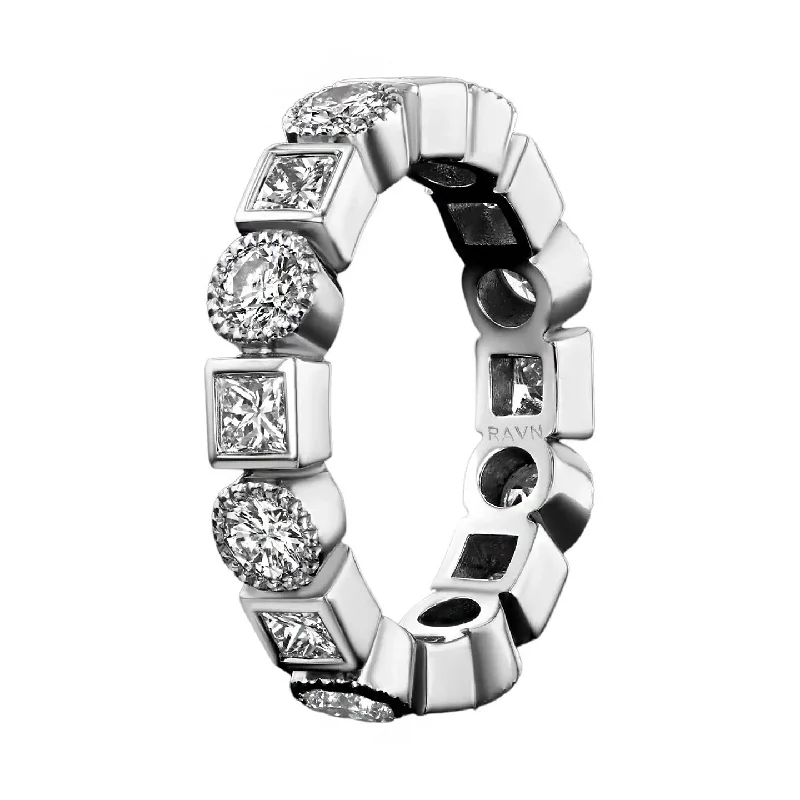 Women’s diamond engagement ring-Old World Diamond Eternity Ring