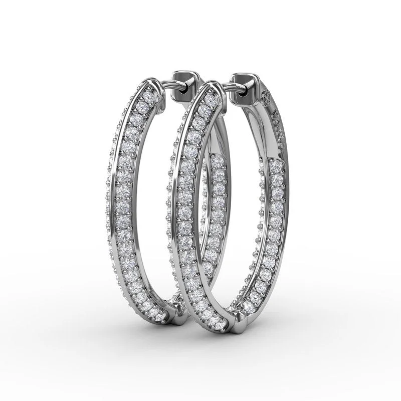 Women’s eternity band engagement ring-Knife Setting Diamond Hoop ER4953