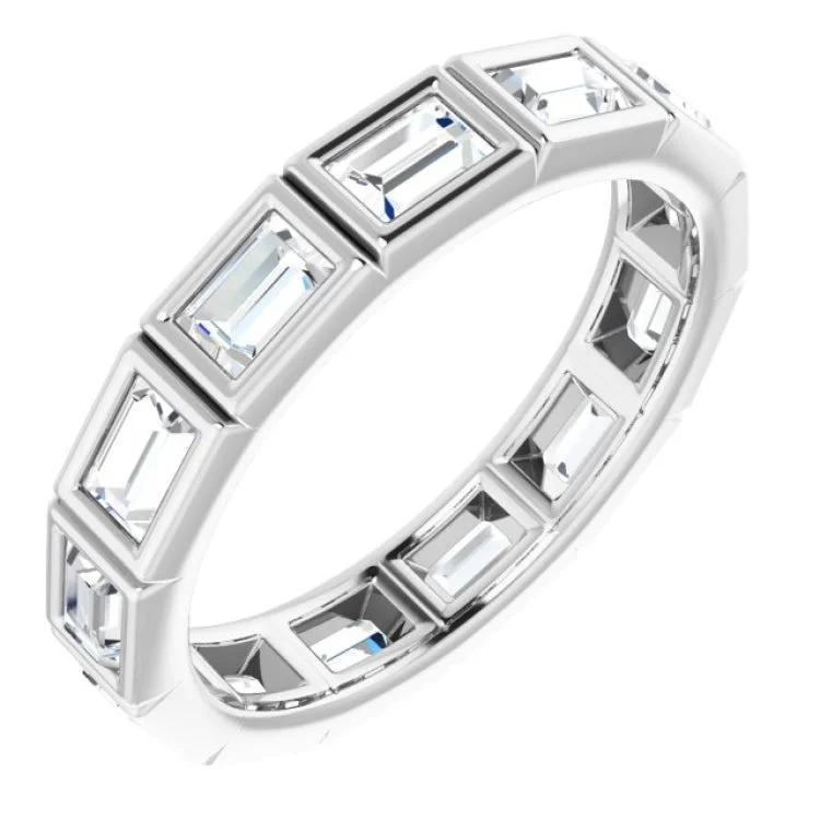 Women’s mixed metal engagement ring-Platinum 1 1/4 CTW Diamond Eternity Band