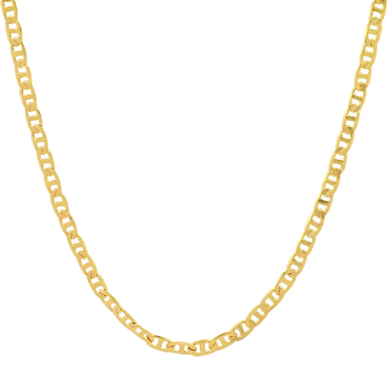 Women’s infinity pendant necklace-TINY HORSEBIT LINK CHAIN GOLD