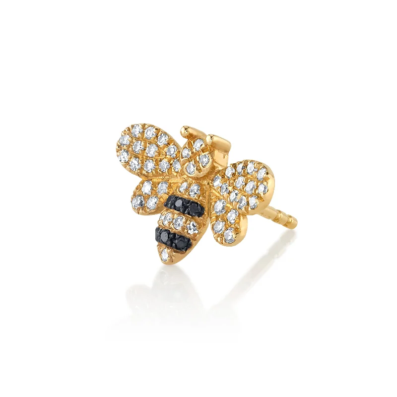 Women’s vintage diamond engagement ring-Diamond Bumble Bee Stud