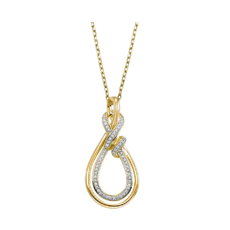 Women’s necklace set-14K Yellow Gold Diamond Pendant