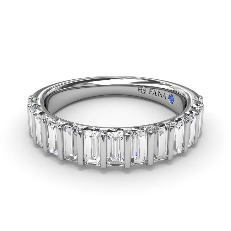 Women’s unique engagement ring-Straight Baguette Diamond Band R5126