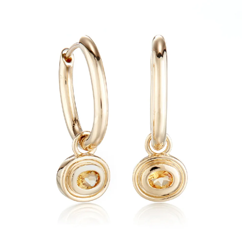 Women’s drop earrings-Catalina Drop Earrings in Citrine