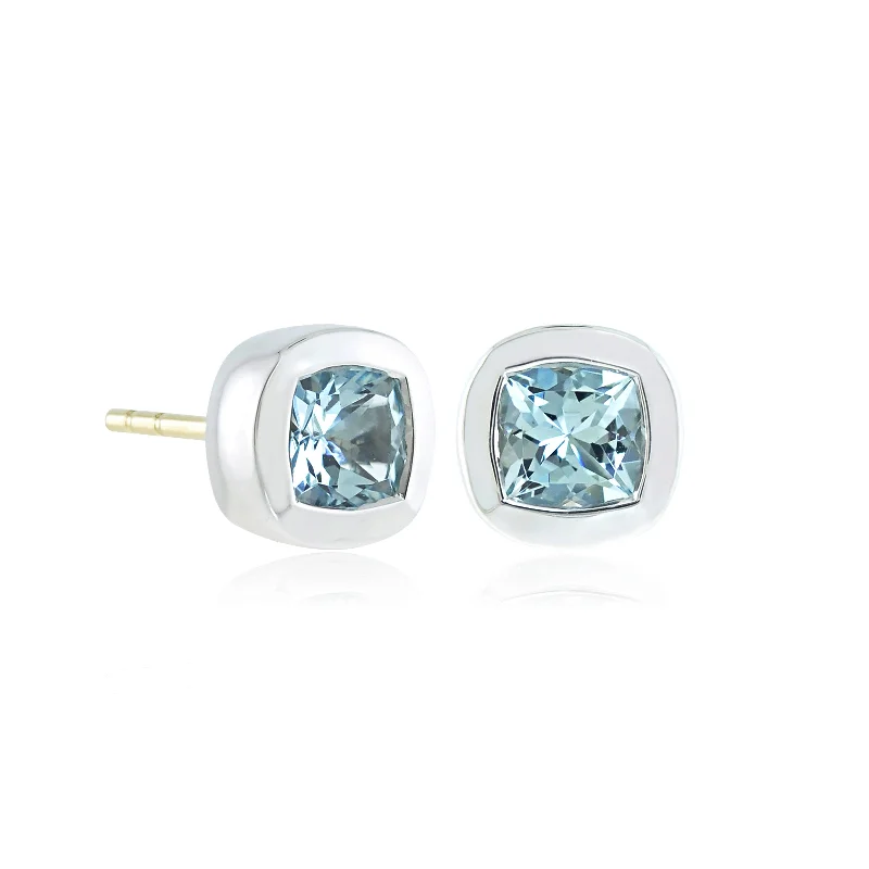 Women’s luxury earrings-Melrose Earrings in Aquamarines