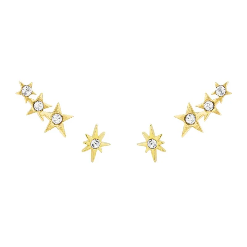 Women’s luxury gemstone earrings-Starburst Earring Set