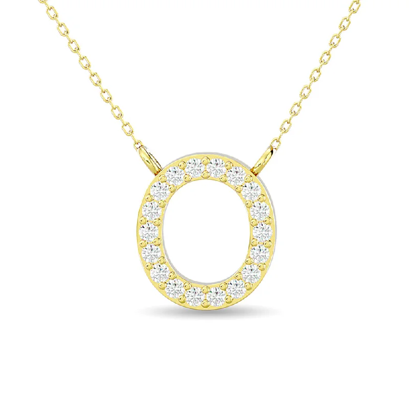 Women’s delicate chain necklace-Diamond 1/20 ct tw Fashion Pendant in 10K Yellow Gold