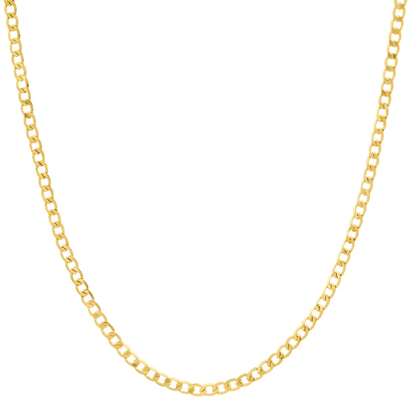 Women’s personalized name necklace-TINY CUBAN LINK CHAIN GOLD