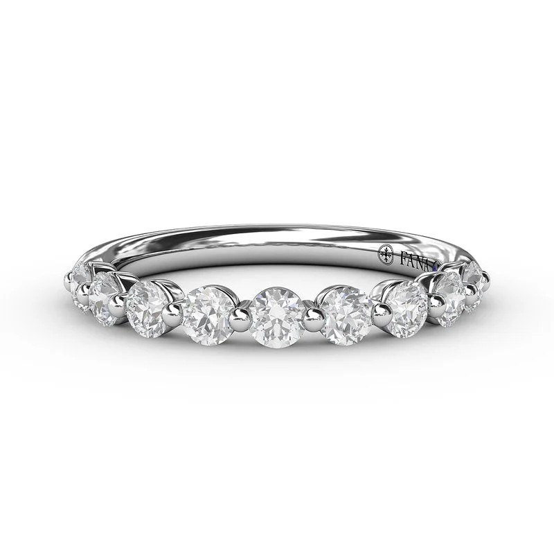 Women’s eternity band engagement ring-Single Prong Diamond Band W7252