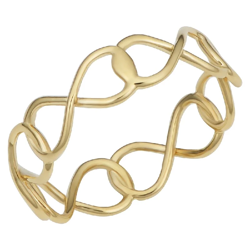 Women’s birthstone ring-Fremada Italian 14k Yellow Gold Infinity Ring