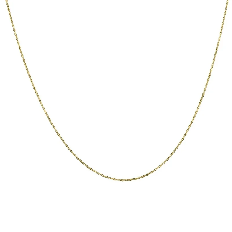 Women’s vintage gold ring-10K Yellow Gold 18" Rope Chain with Spring Ring Clasp