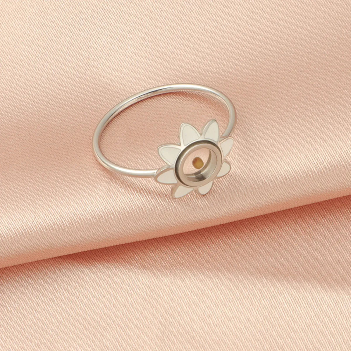 Women’s gold ring-Ig Style Flower Stainless Steel Gold Plated Silver Plated Rings