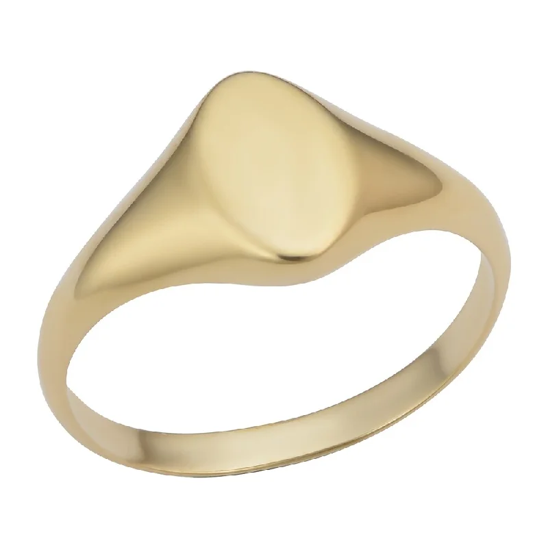 Women’s round diamond ring-14k Yellow Gold Marquise Signet Ring (sizes 4-7)