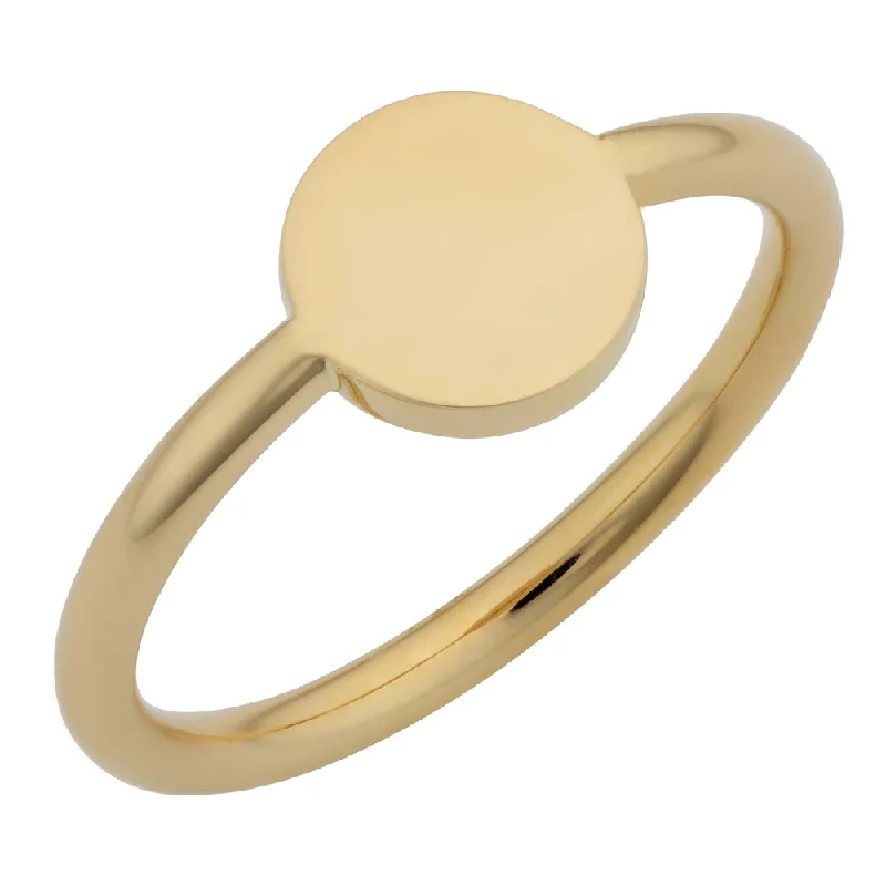 Women’s open ring-Fremada 14k Yellow Gold High Polish Disc Ring