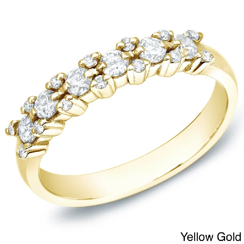 Women’s multi-stone ring-Auriya 14k White, Yellow or Rose Gold 1/2ct TDW Diamond Ring