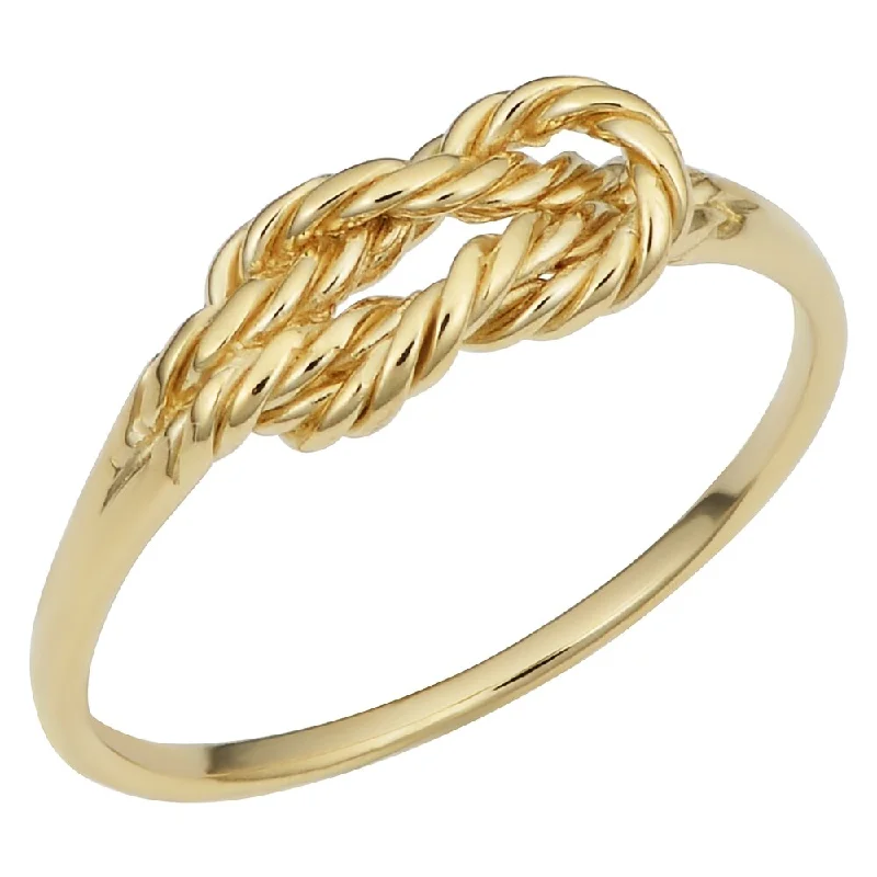 Women’s twist ring-Fremada Italian 14k Yellow Gold Twisted Design Love Knot Ring