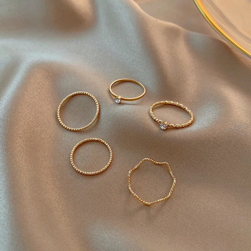 Set Rings-J178 Gold and White