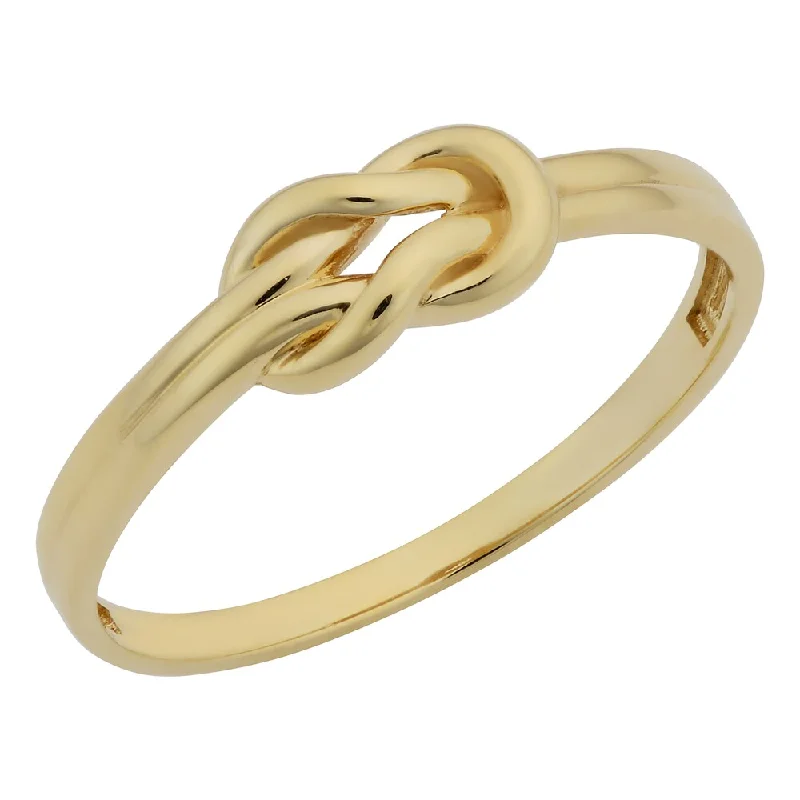 Women’s black diamond ring-Fremada 14k Yellow Gold High Polish Love Knot Ring