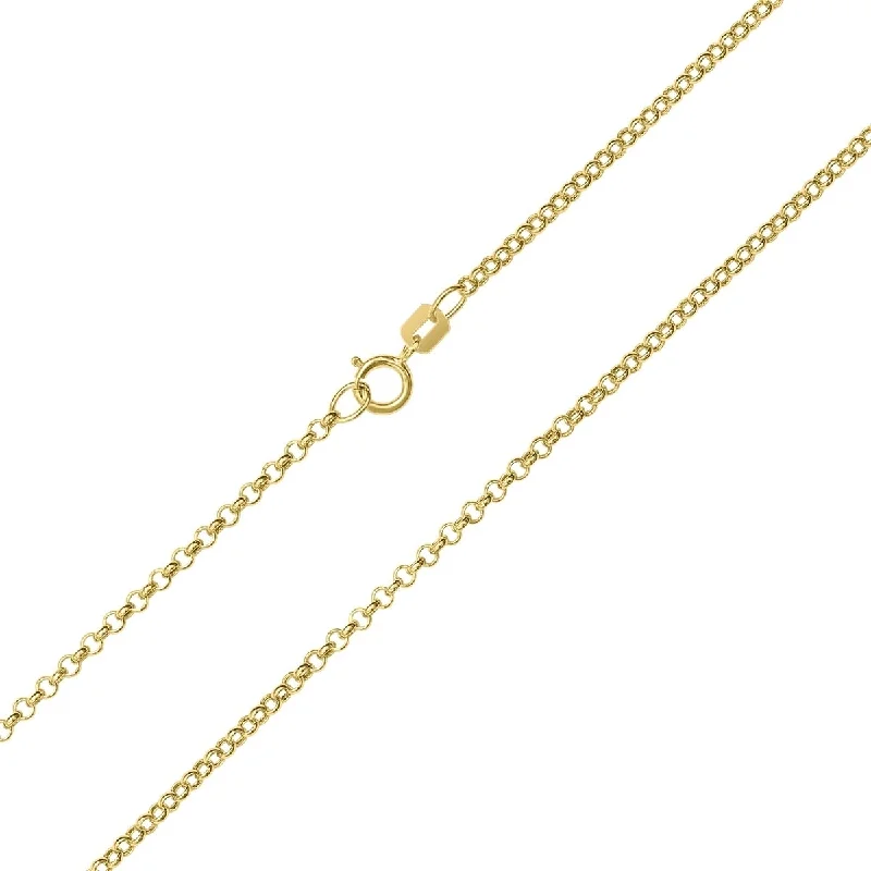 Women’s delicate ring-10K Yellow Gold 1.9mm Classic Rolo Chain with Spring Ring Clasp - 20 Inch