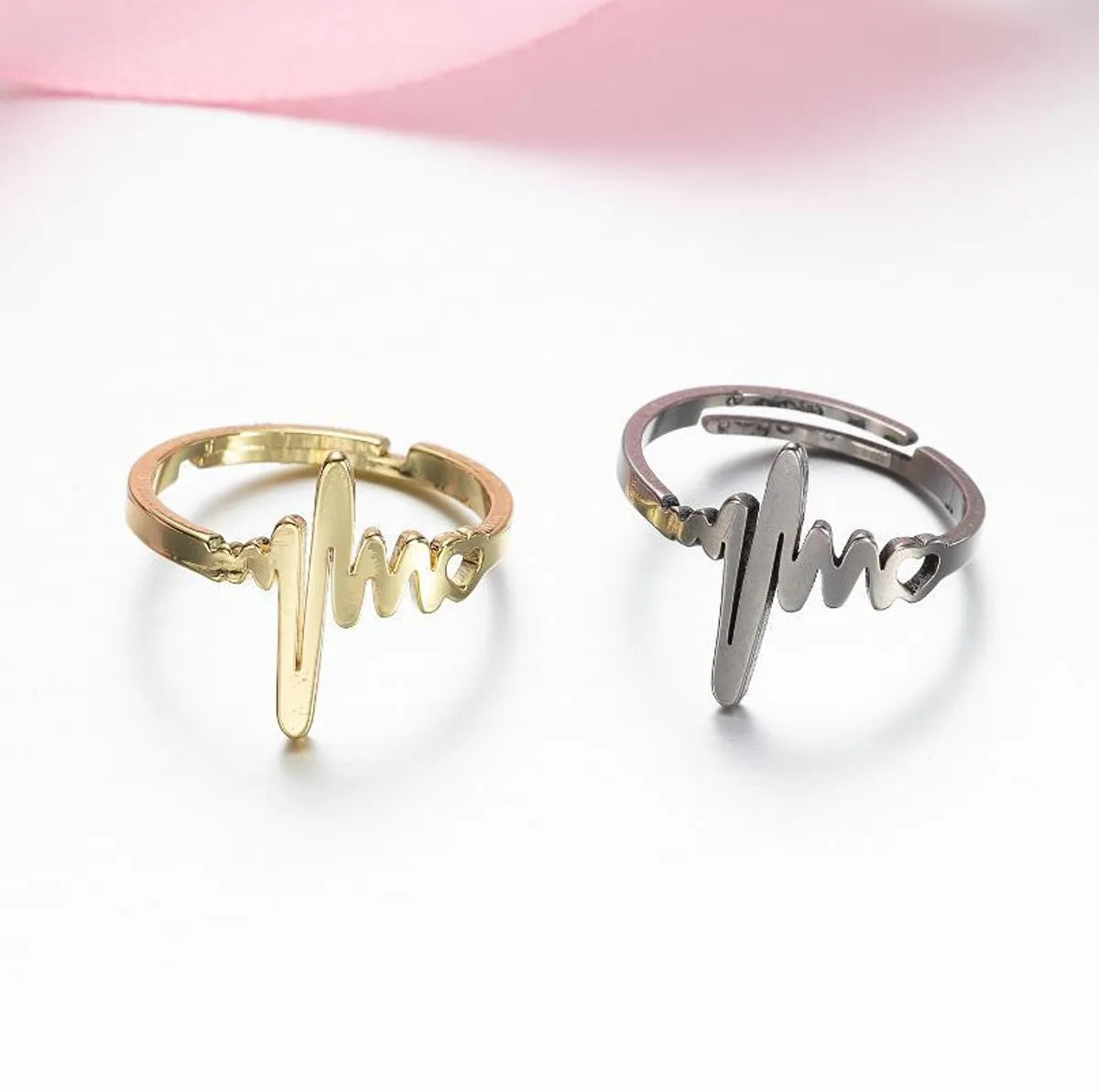 Women’s adjustable ring-Modern Style Geometric Stainless Steel Plating Open Rings