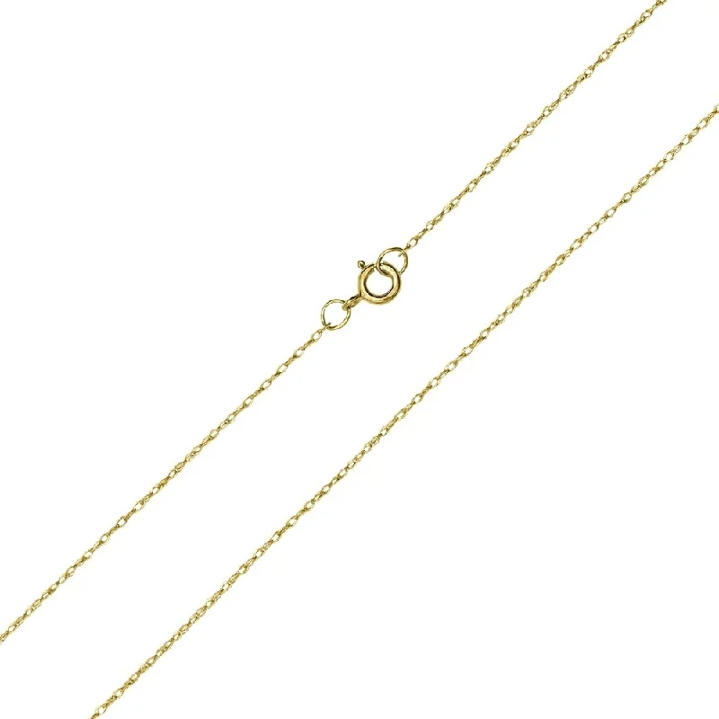 Women’s engraved ring-10K Yellow Gold .3MM Shiny Carded Rope Chain with Spring Ring Clasp - 16 Inch